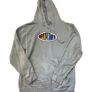 Coachella limited edition hoodie with rainbow “COACHELLA “ print size small
